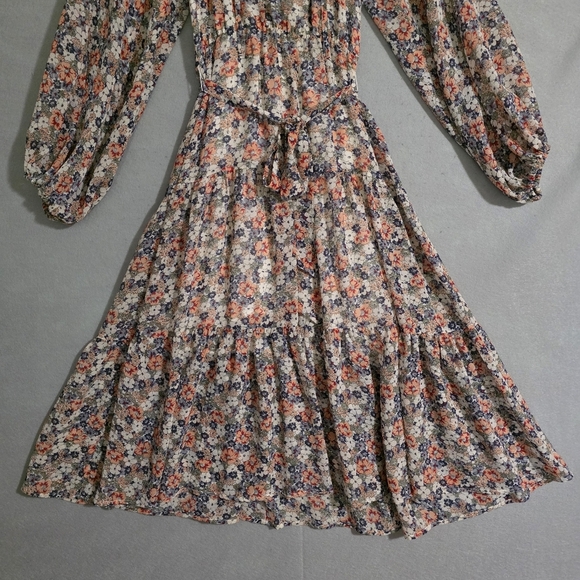 NWT MinkPink Womens Arve Floral Belted Midi Dress XS - Picture 8 of 13